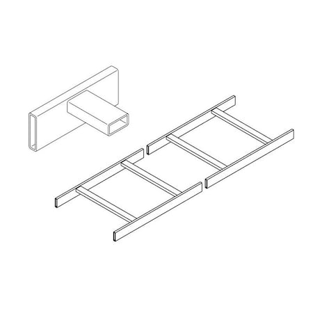 Chatsworth Products Cpi CABLE RUNWAY LADDER RACK, STRAIGHT SEC. 8.5"LX10"WX1.5"H 11252-710